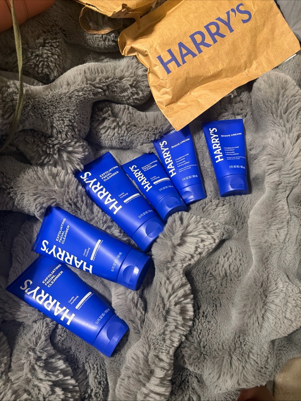 6x Harrys Exfoliating Facial Cleanser Purifying 5.1oz Shave Cream 2 Oz Bb